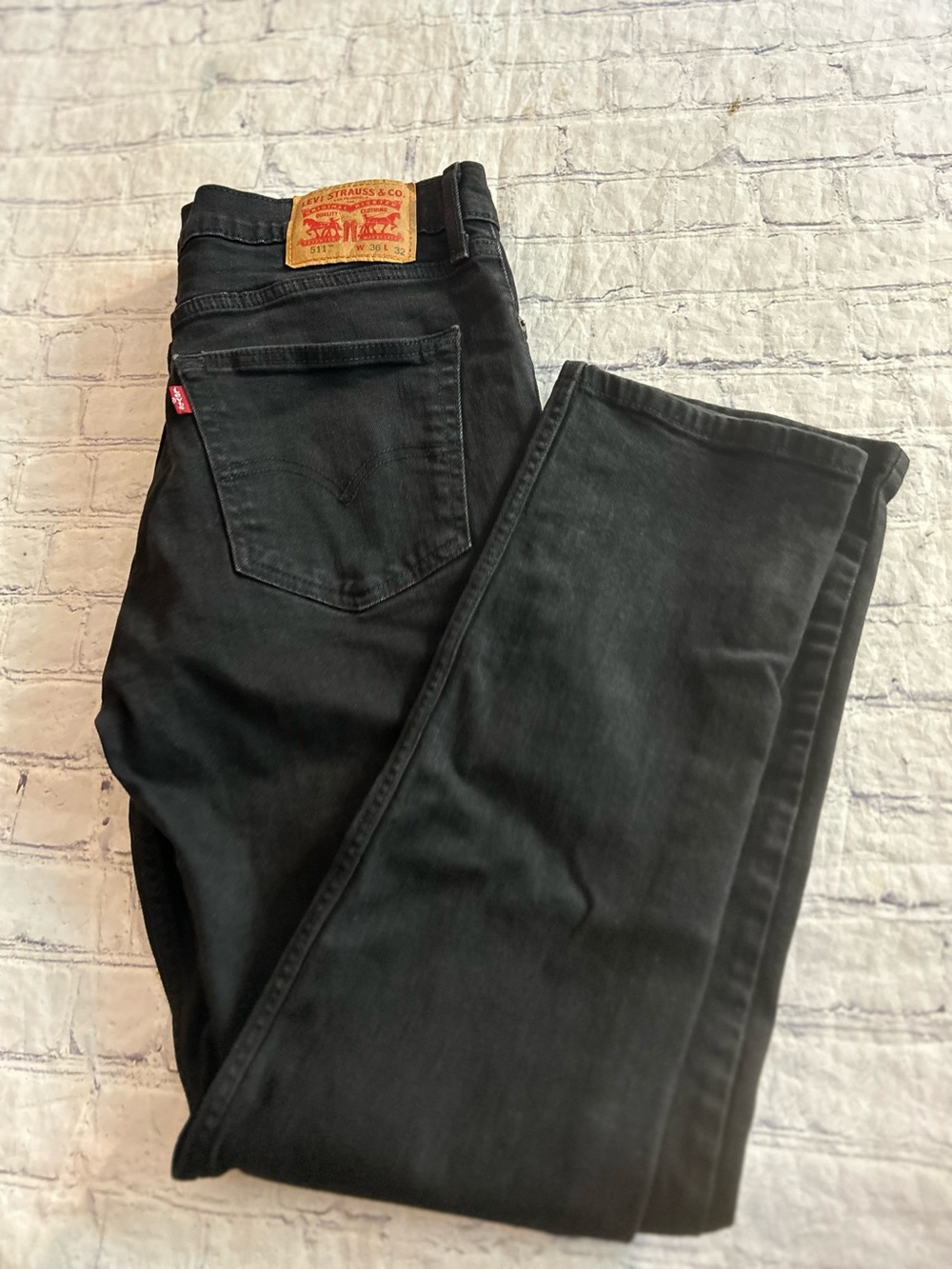 LEVI STRAUSS & CO. ORIGINAL RIVETED MENS BLACK 511 JEANS W36 L32 CLASSIC STYLE
